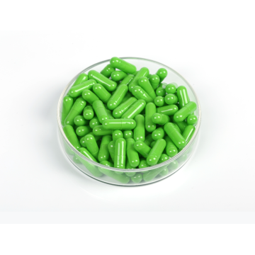 Cubierta de la cápsula de gelatina verde tamaño 00